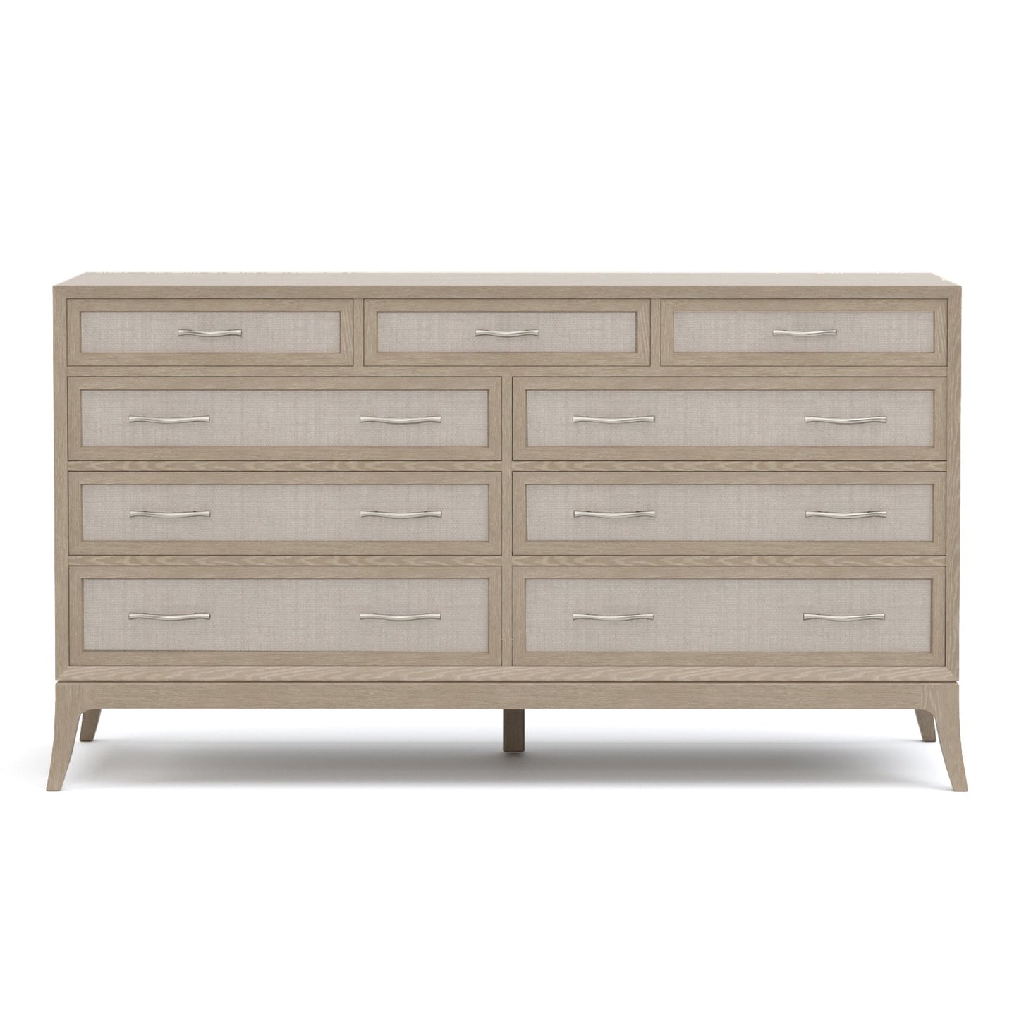Maidstone Nine-Drawer Dresser with Woven Jute in 201 Sandbank finish