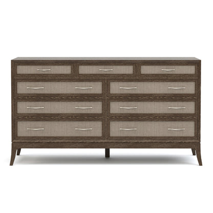 Maidstone Nine-Drawer Dresser with Woven Jute in 202 Pier finish