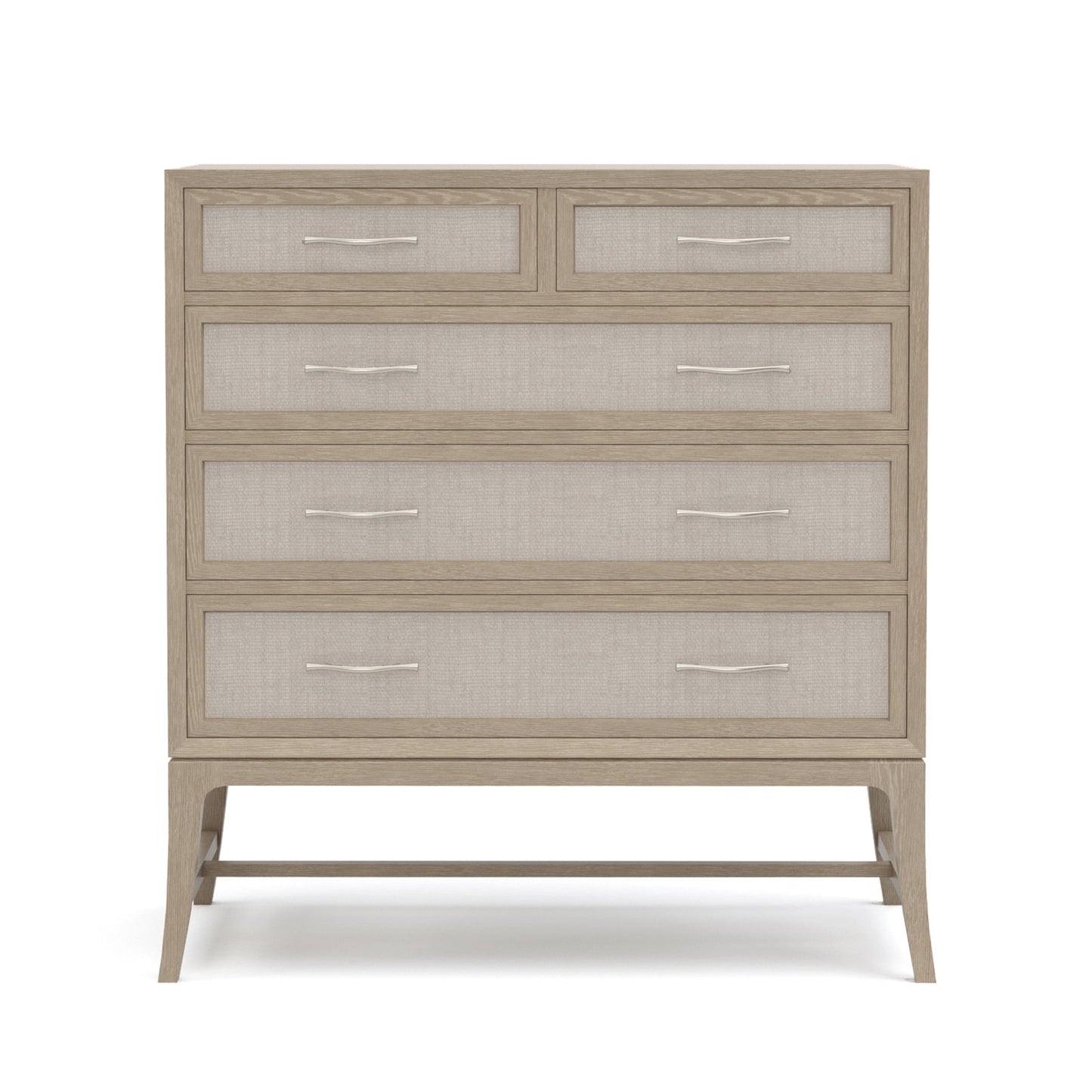 Maidstone Tall Chest with Woven Jute in 201 Sandbank finish