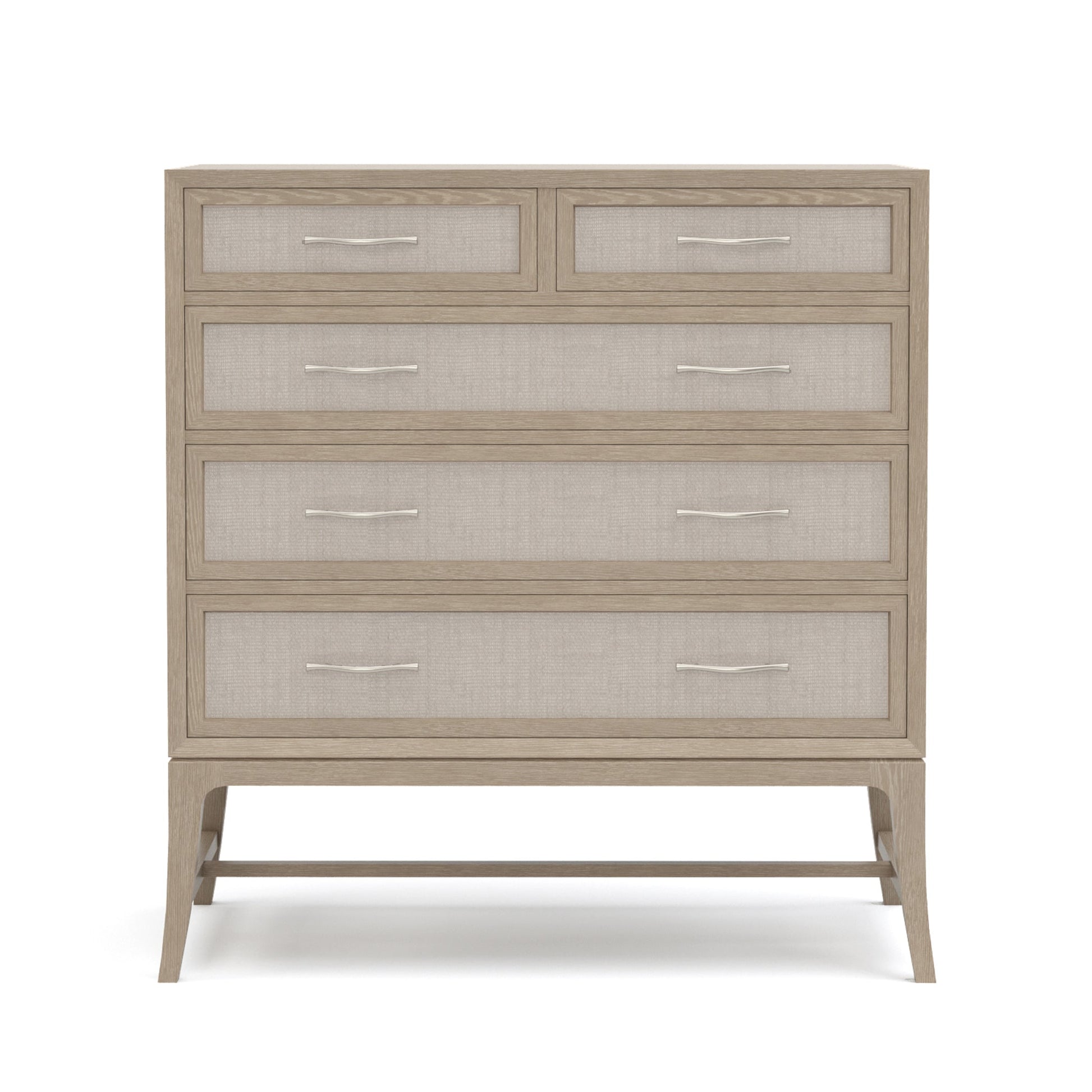 Maidstone Tall Chest with Woven Jute in 201 Sandbank finish