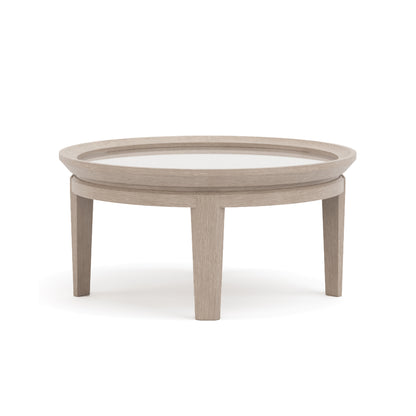 Maidstone 28-inch Round Cocktail Table, Woven Jute