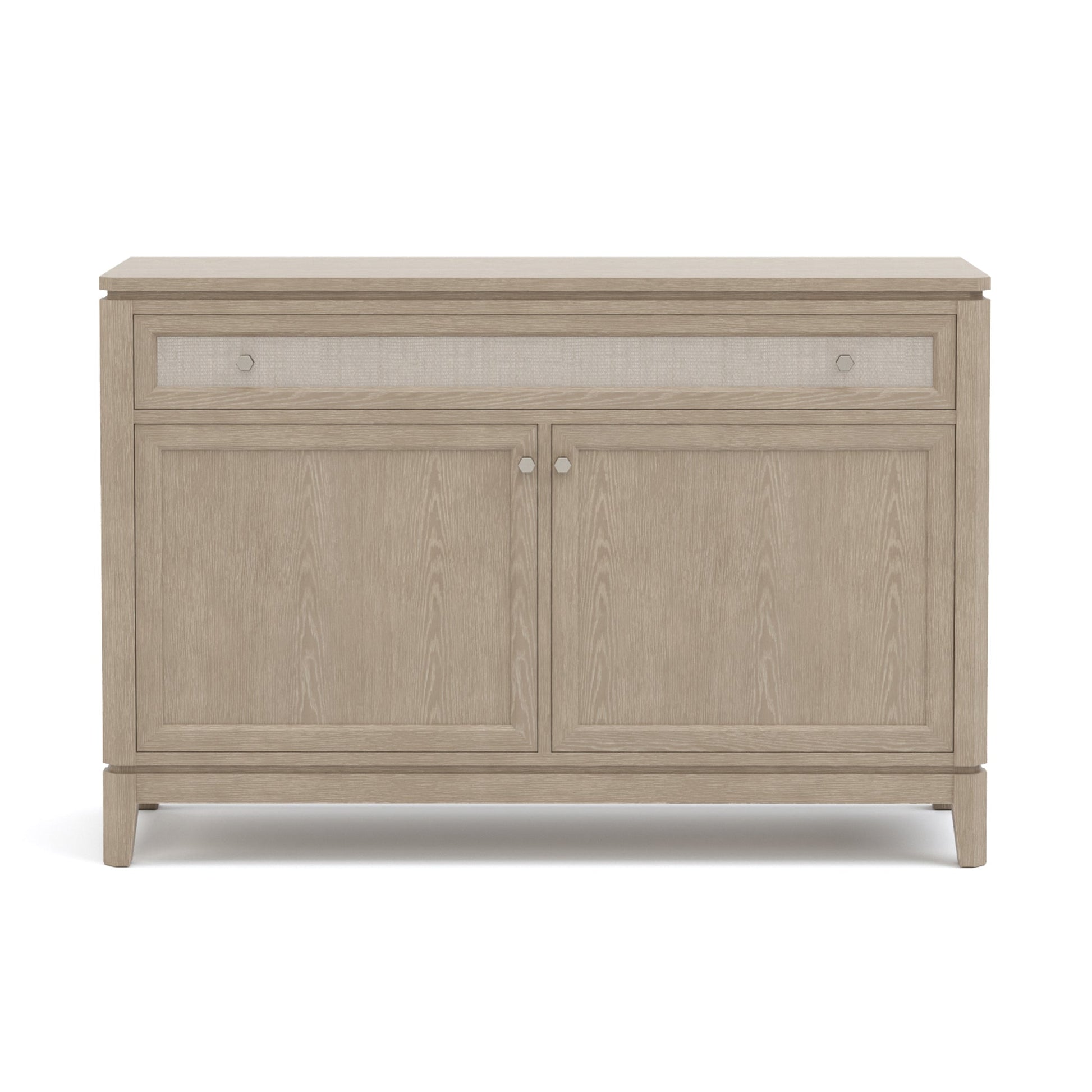 Maidstone Two-Door Console with Woven Jute in 201 Sandbank finish