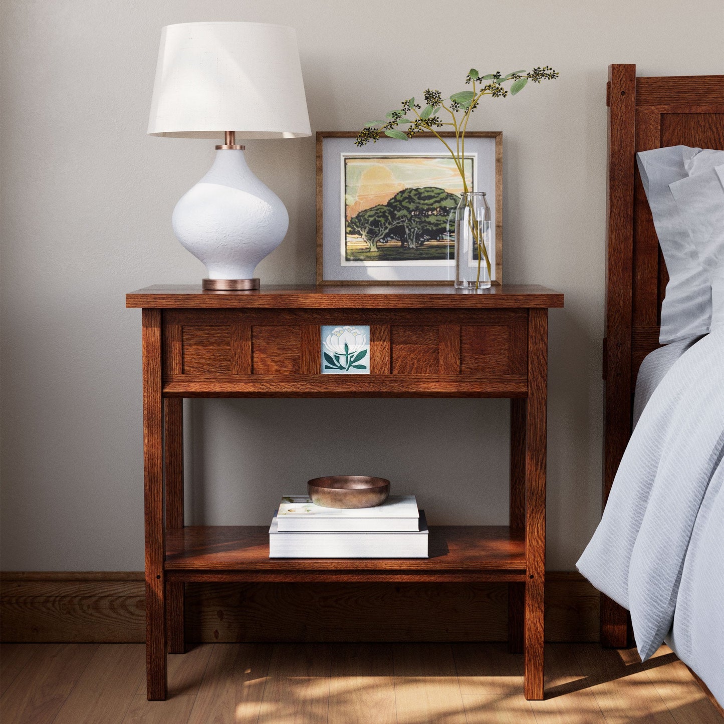 Floral Tile Console