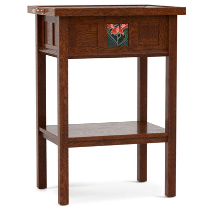 Floral Tile Tray Table