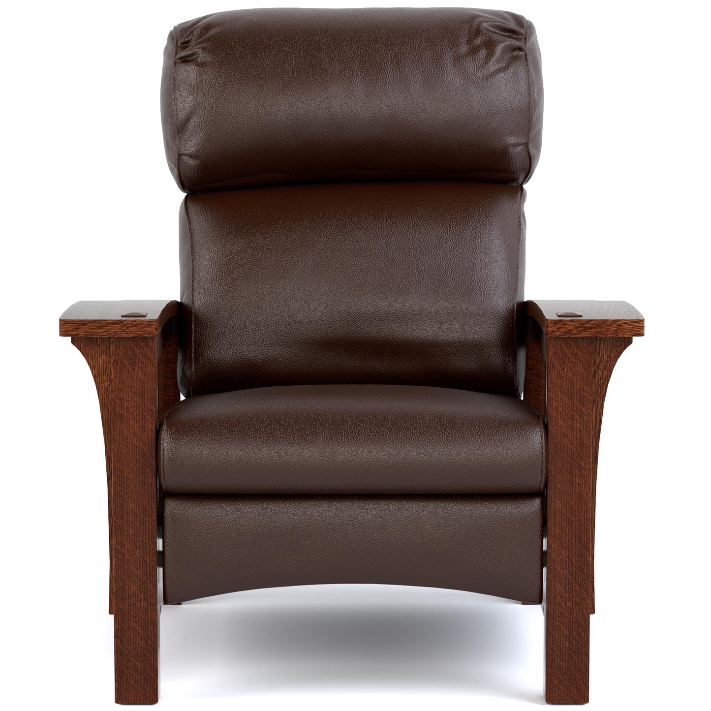 Bustle Back Bow Arm Morris Recliner Colman Boot Leather 032 - Onondaga Finish