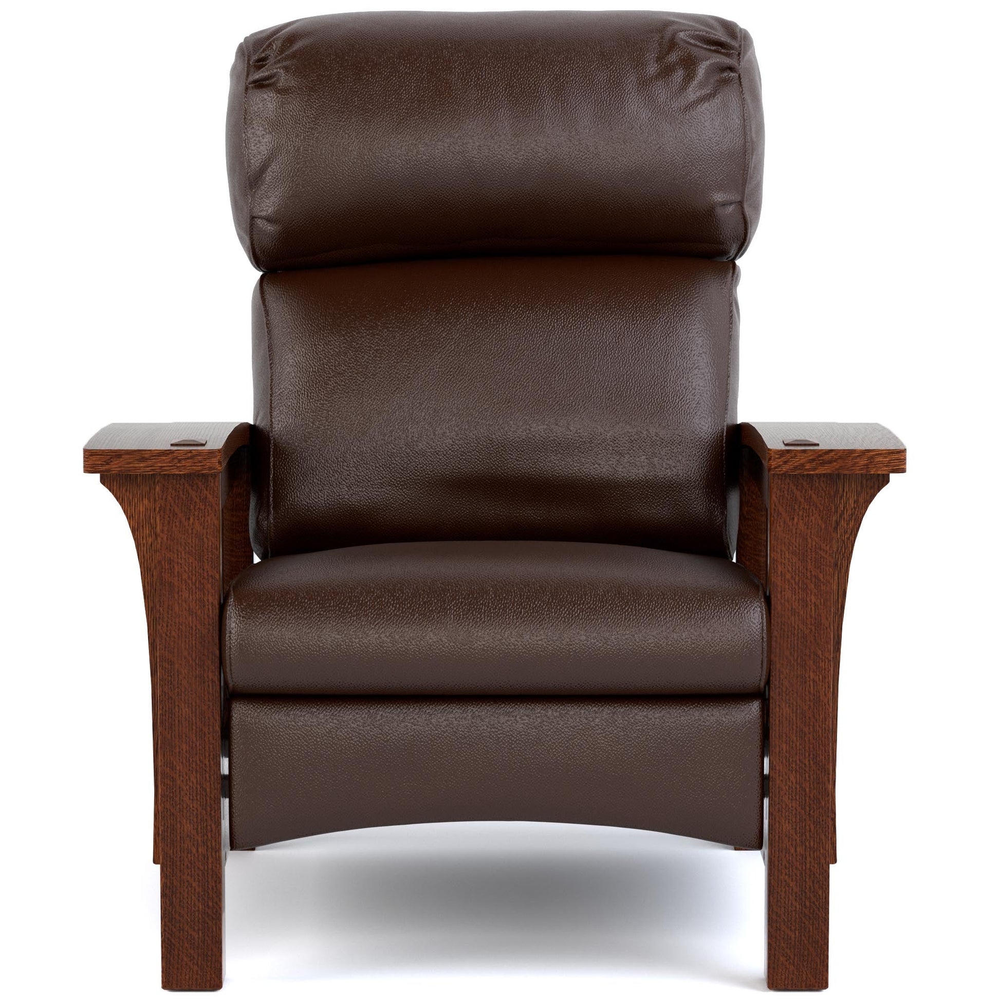 Bustle Back Bow Arm Morris Recliner Colman Boot Leather 032 - Onondaga Finish