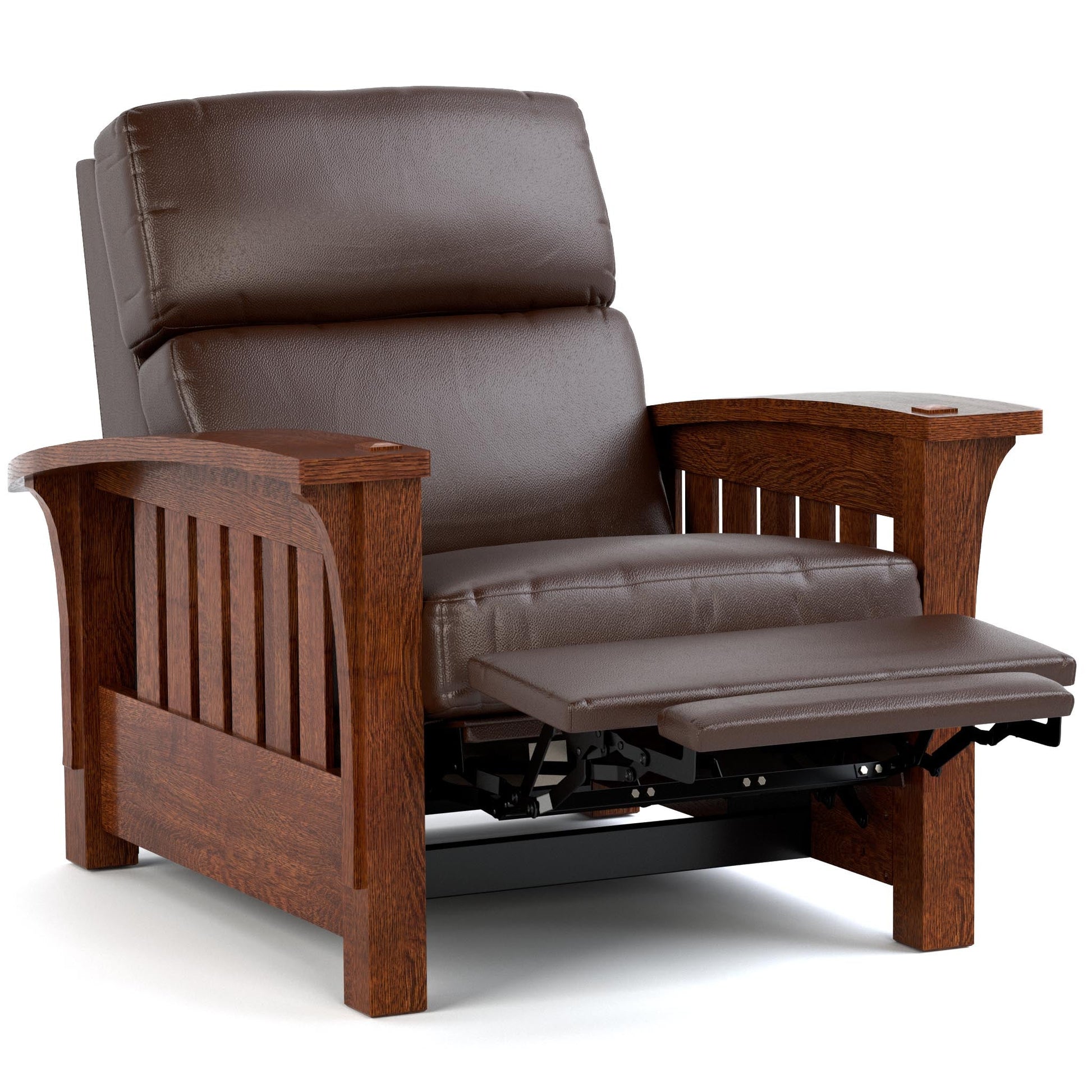 Bow Arm Morris Power Wall Recliner Colman Boot Leather 032 - Onondaga Finish