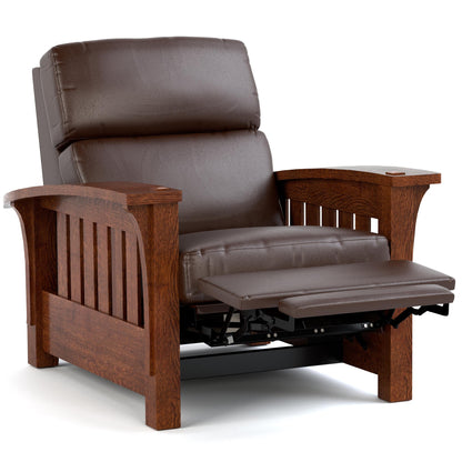Bow Arm Morris Power Wall Recliner Colman Boot Leather 032 - Onondaga Finish