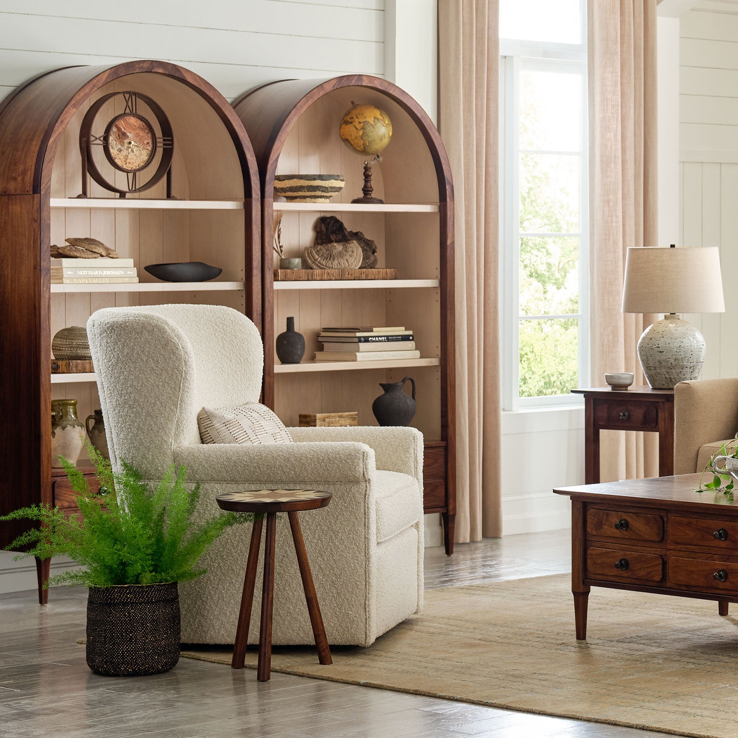 Hudson Valley Swivel Wing Chair