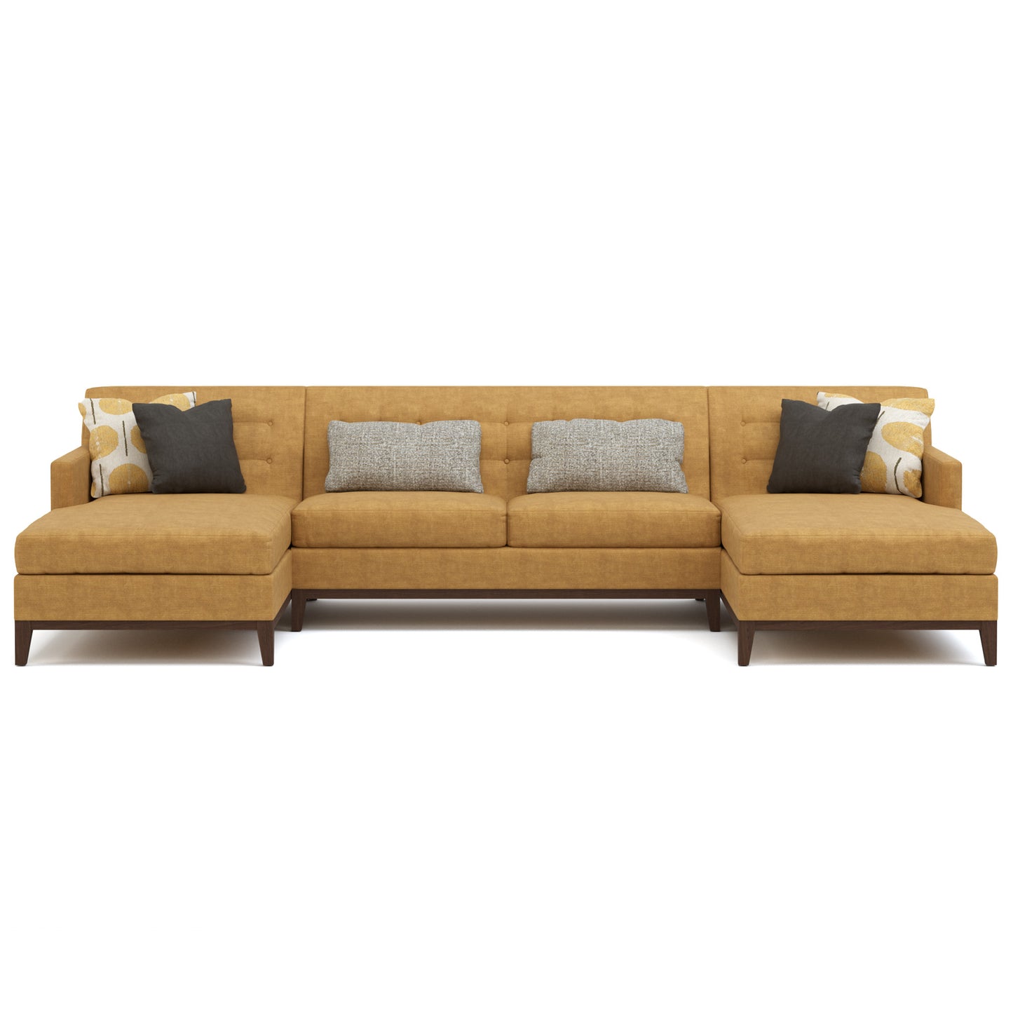 Walnut Grove Tufted-Back U-Shaped Sectional