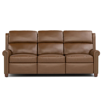 Woodlands Small Roll Arm Motion Sofa with Nails