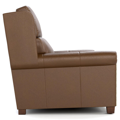 Woodlands Small Roll Arm Motion Sofa with Nails