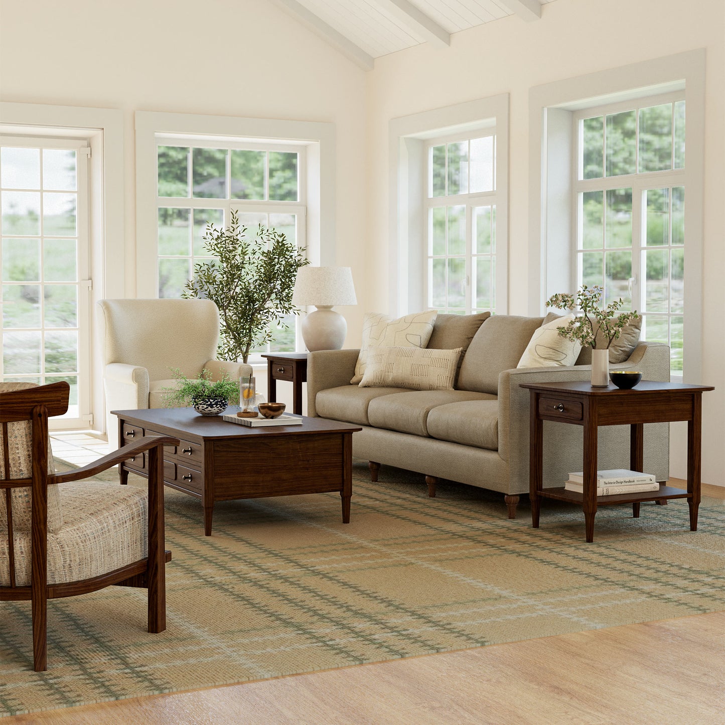 Whipstitch Plaid Rug
