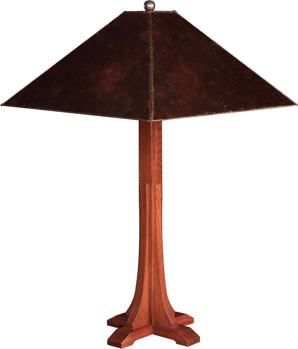 Cross Base Table Lamp with Mica Shade