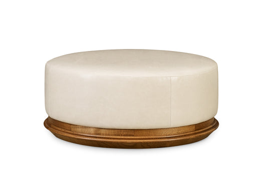 Winona Round Ottoman - Stickley Brand