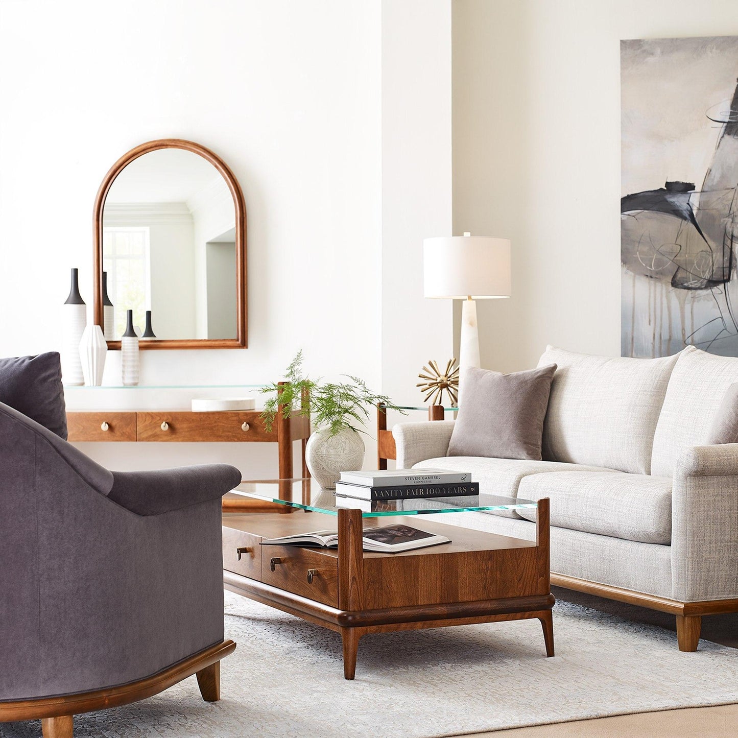 Martine Arced Mirror - Stickley Brand