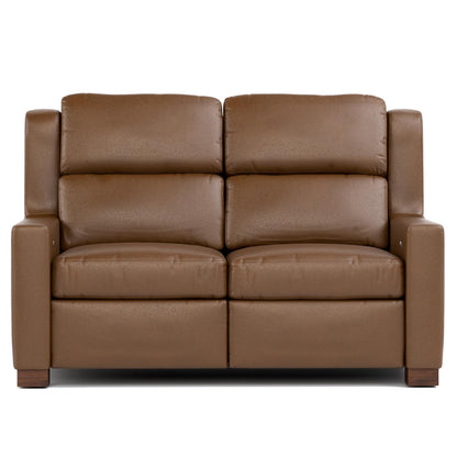 Woodlands Track Arm Motion Loveseat Selvano Bark - Front