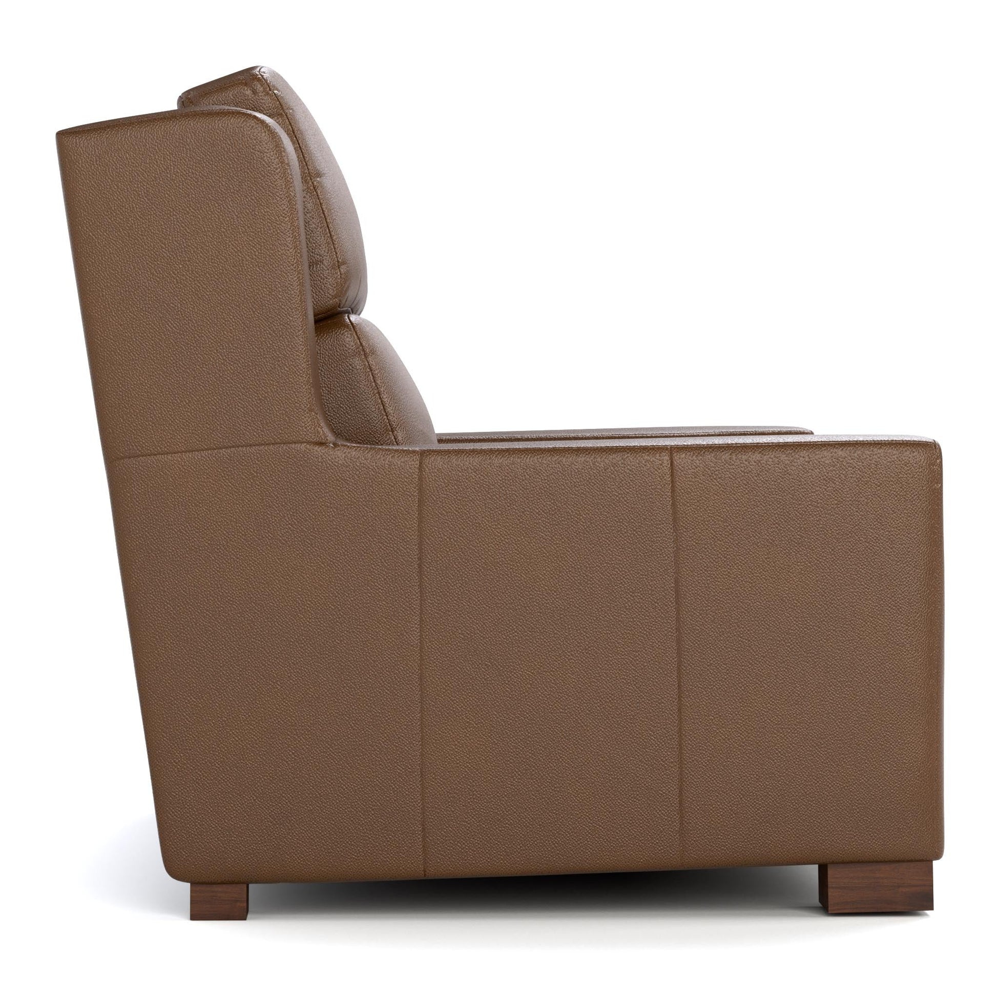 Woodlands Track Arm Motion Loveseat Selvano Bark - Side