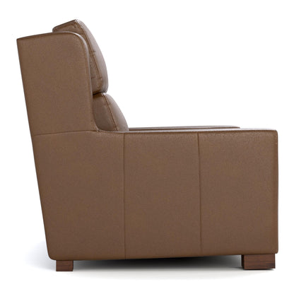 Woodlands Track Arm Motion Loveseat Selvano Bark - Side