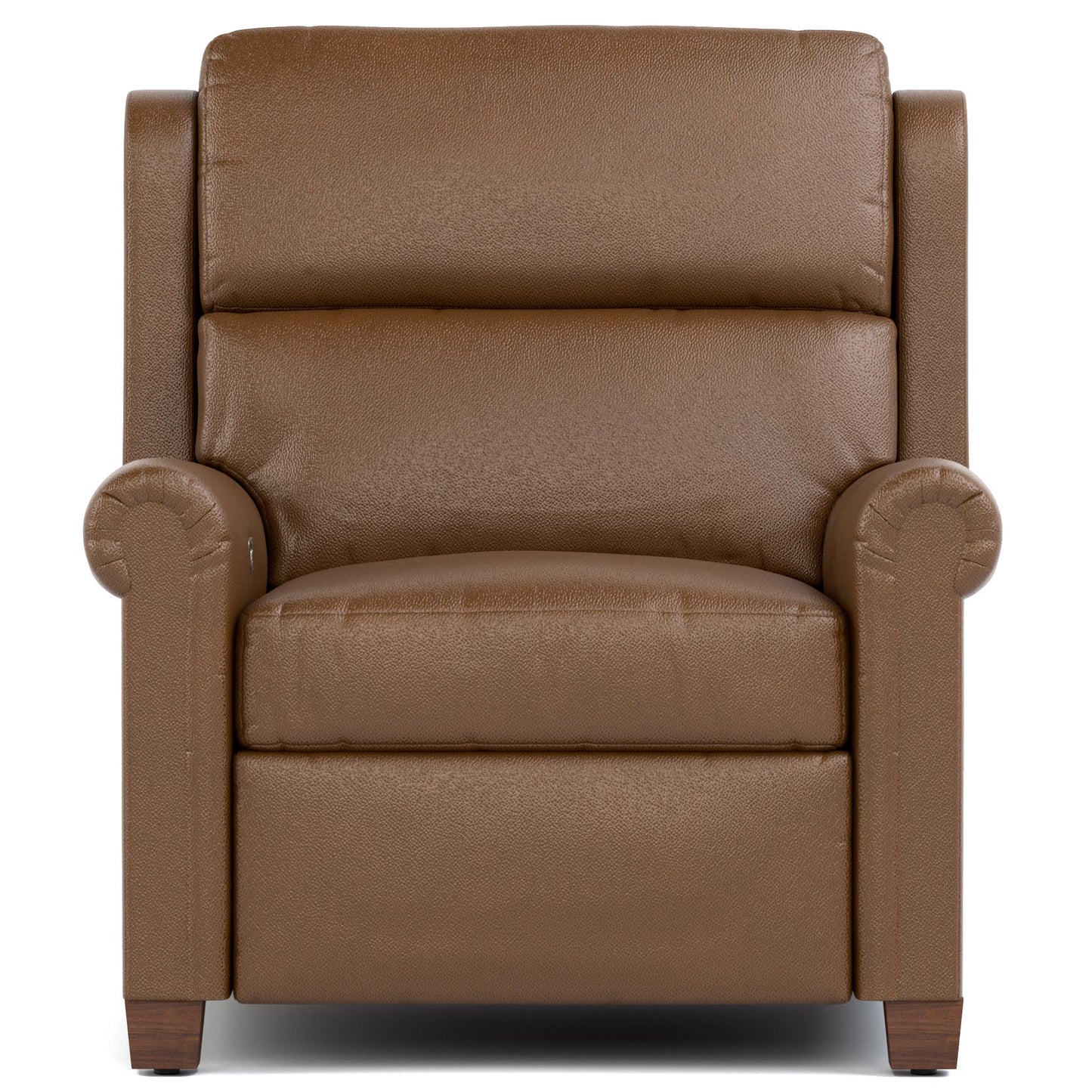 Woodlands Small Roll Arm Wall Recliner Selvano Bark - Front