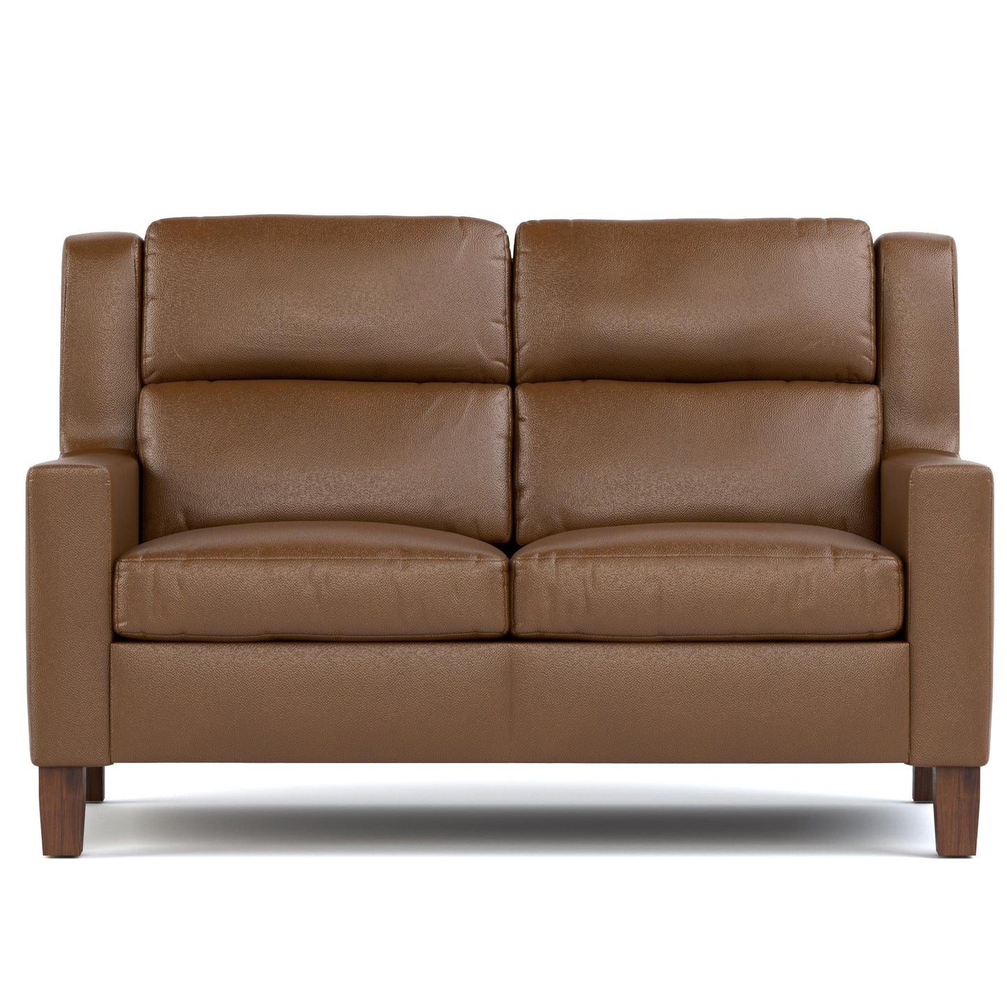Woodlands Track Arm Loveseat Selvano Bark - Front