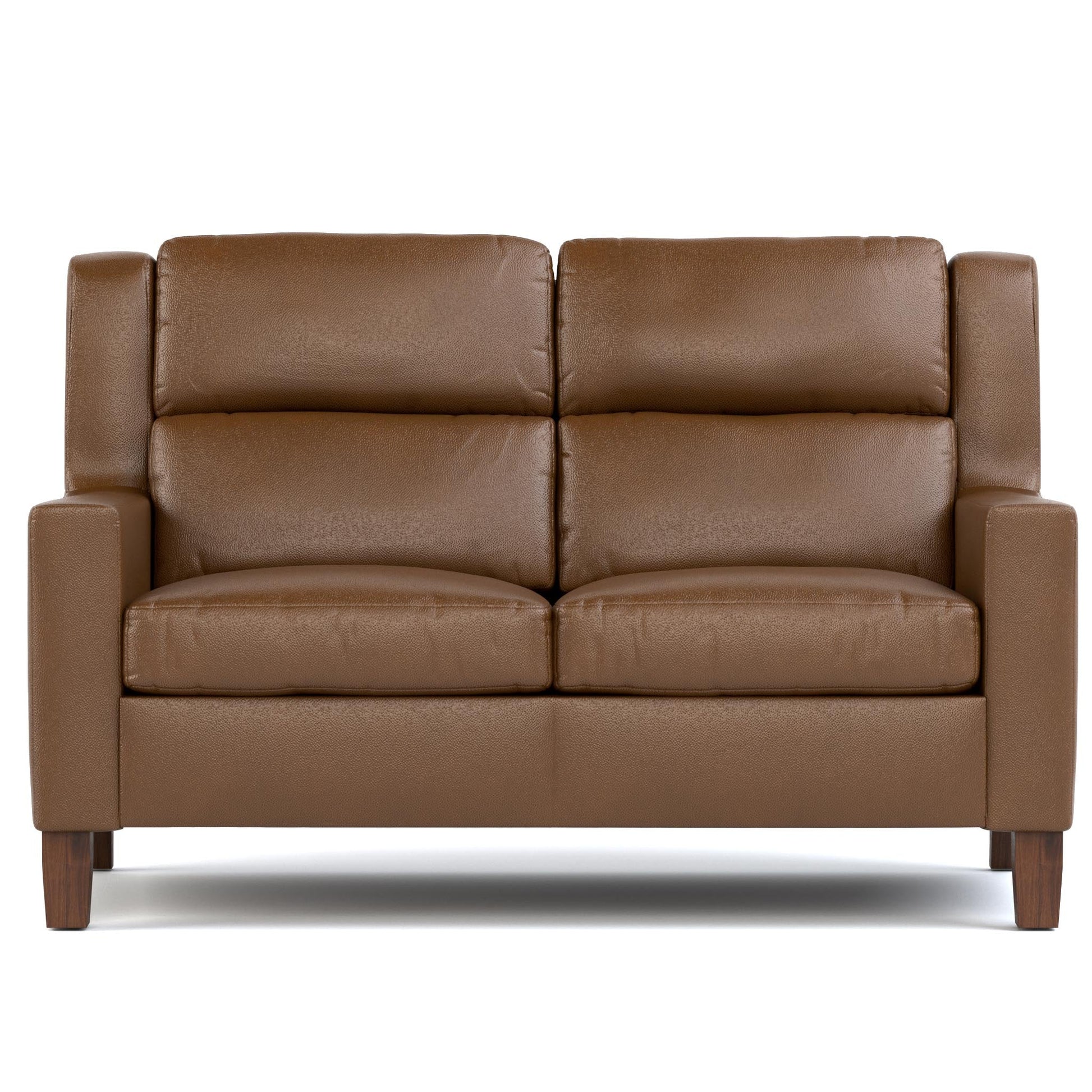 Woodlands Track Arm Loveseat Selvano Bark - Front