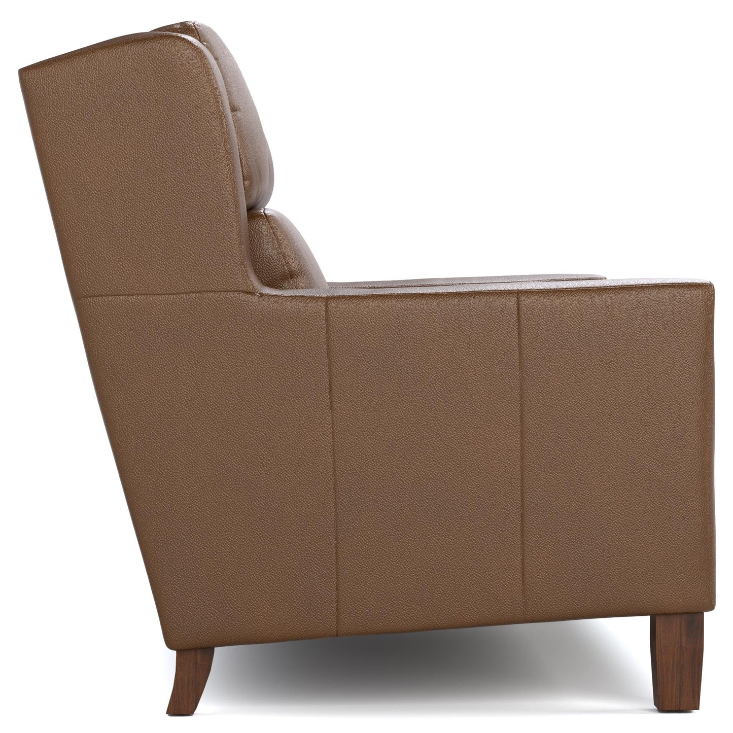 Woodlands Track Arm Loveseat Selvano Bark - Side