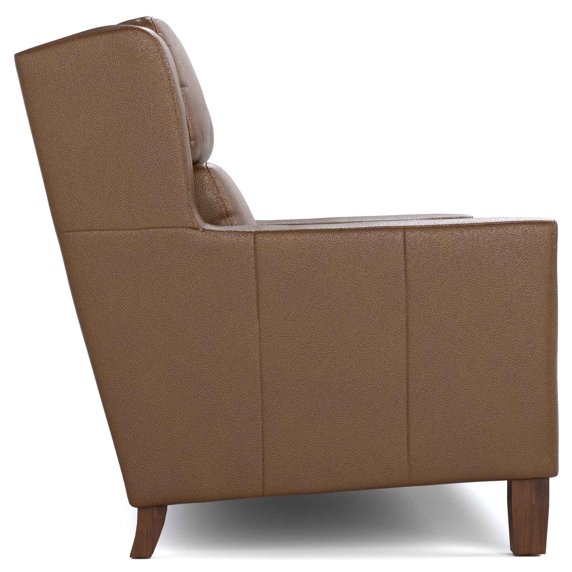 Woodlands Track Arm Loveseat Selvano Bark - Side
