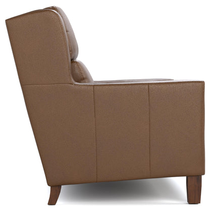 Woodlands Track Arm Loveseat Selvano Bark - Side