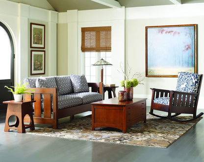Harvey Ellis Rectangular Storage Cocktail Table - Stickley Brand