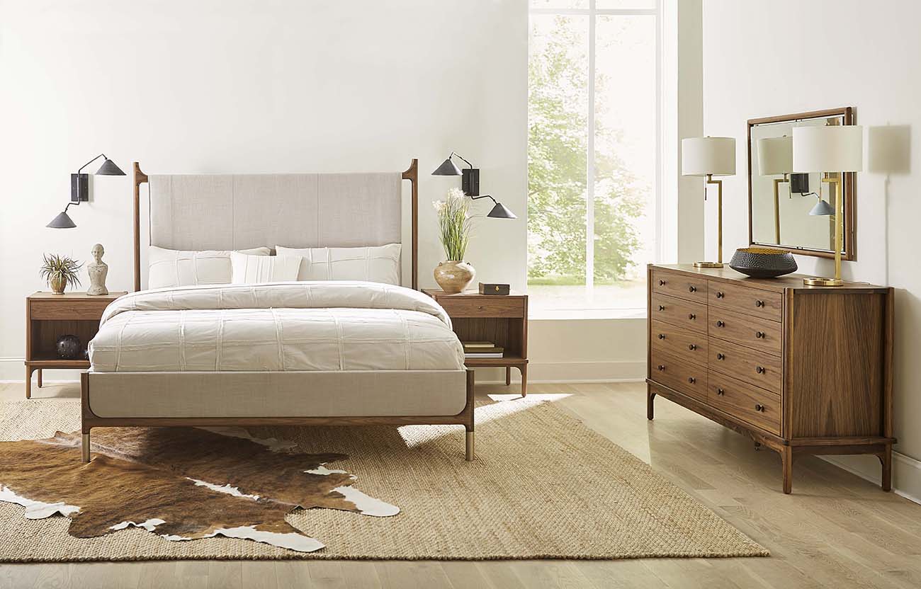 Walnut Grove Upholstered Bed - Stickley Brand