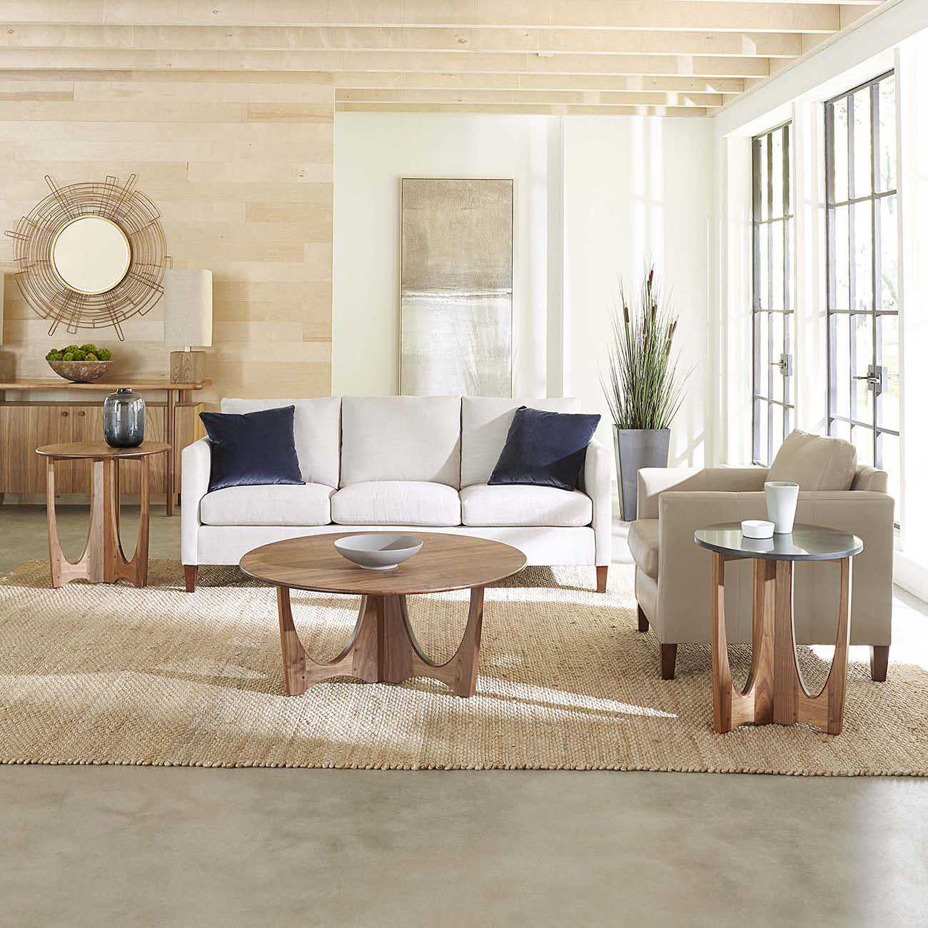 Walnut Grove Round Lamp Table - Stickley Brand
