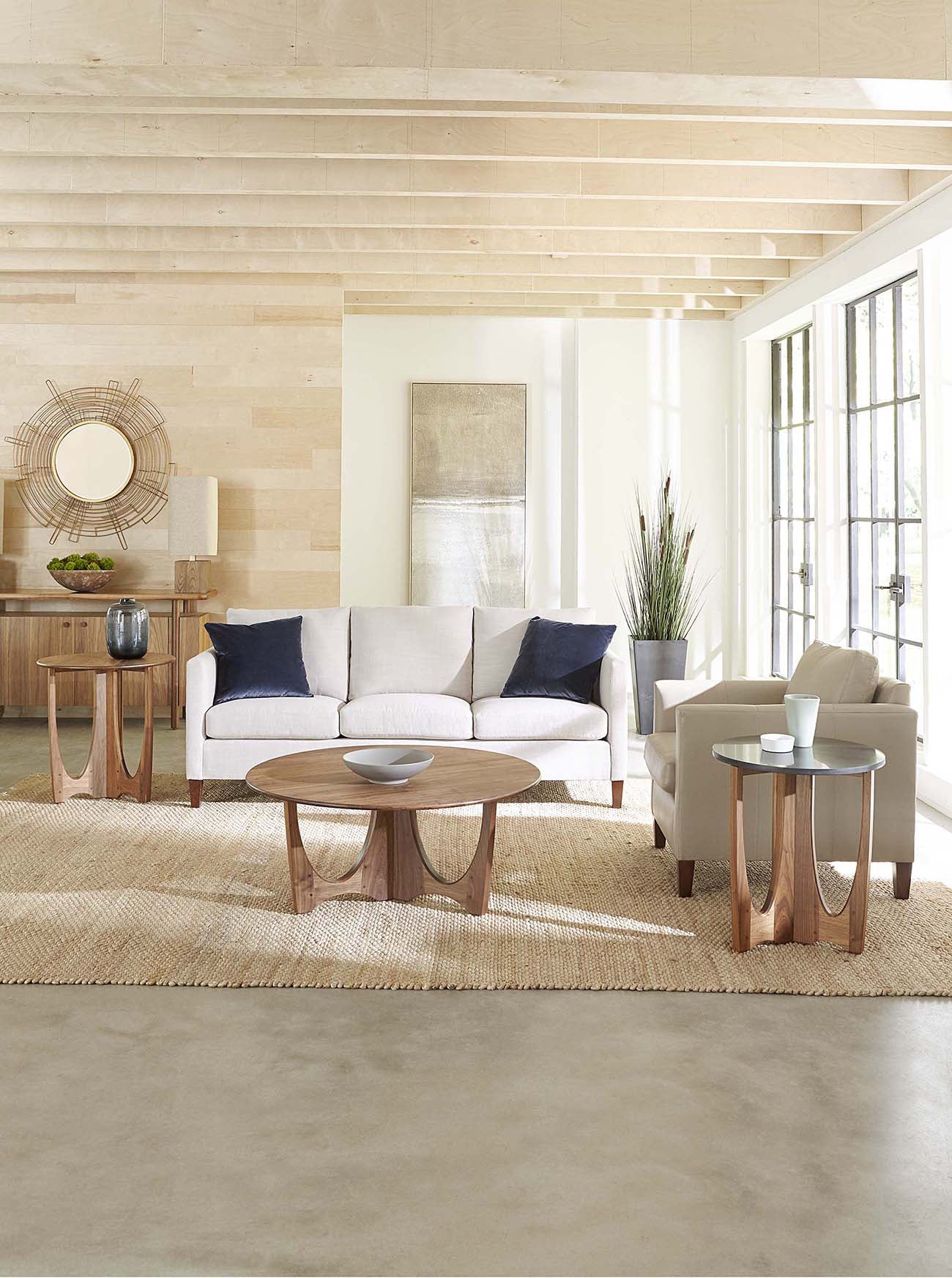 Walnut Grove Round Cocktail Table - Stickley Brand