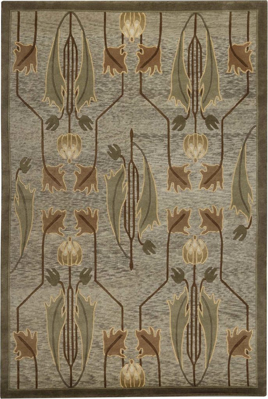 Rennie Tulip Rug - Sage - Stickley Brand