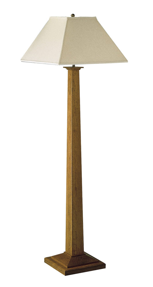 Square Base Floor Lamp with Linen Shade - Stickley Brand