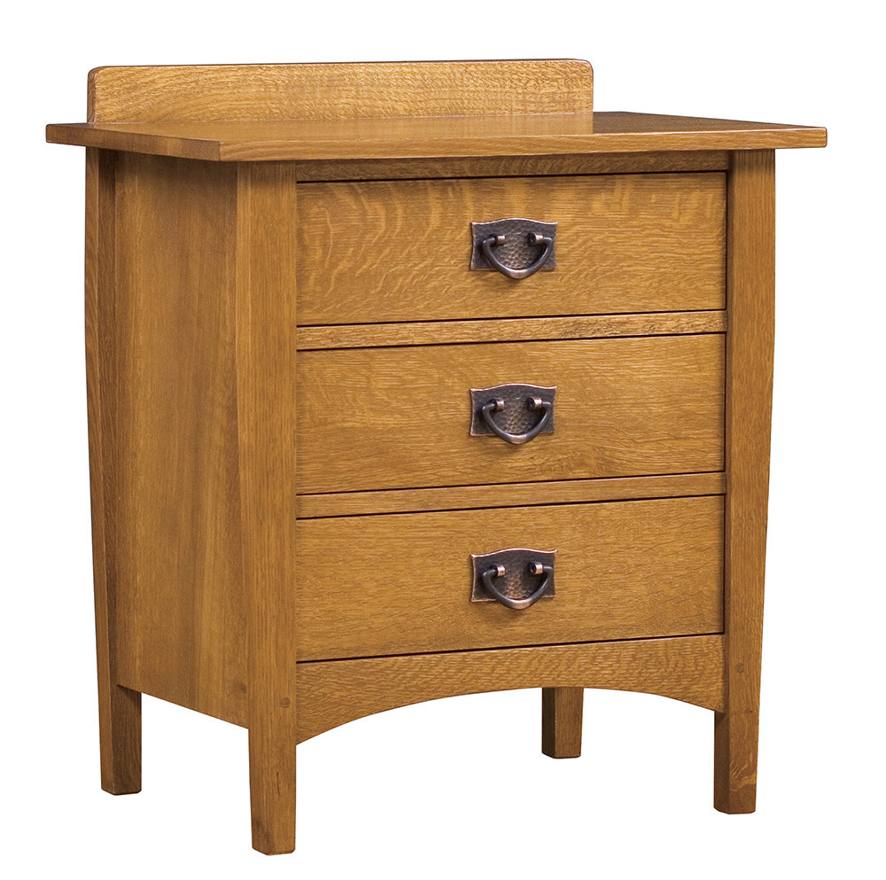 Harvey Ellis Three-Drawer Nightstand - Stickley Brand