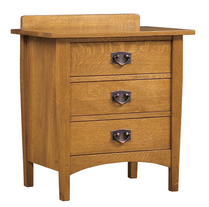 Harvey Ellis Three-Drawer Nightstand - Stickley Brand