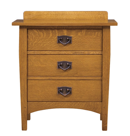 Harvey Ellis Three-Drawer Nightstand - Stickley Brand