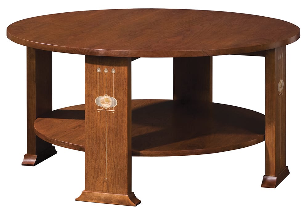 Harvey Ellis Round Cocktail Table - Stickley Brand