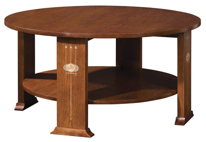 Harvey Ellis Round Cocktail Table - Stickley Brand